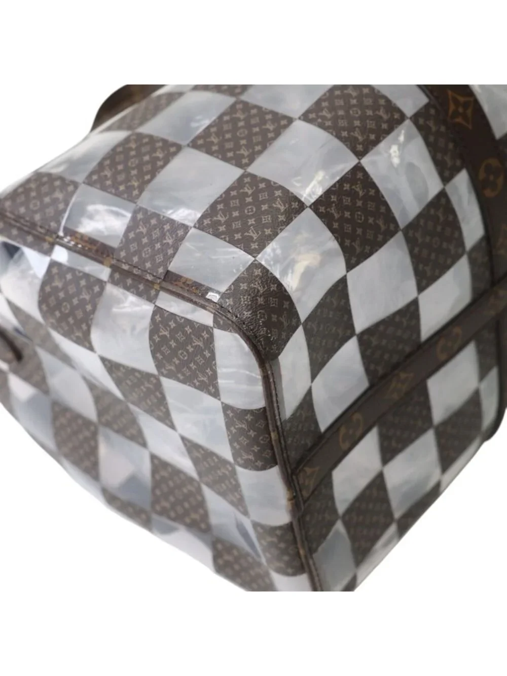 Louis Vuitton Monogram Chess Keepall Bandouliere 50 Boston Bag Brown